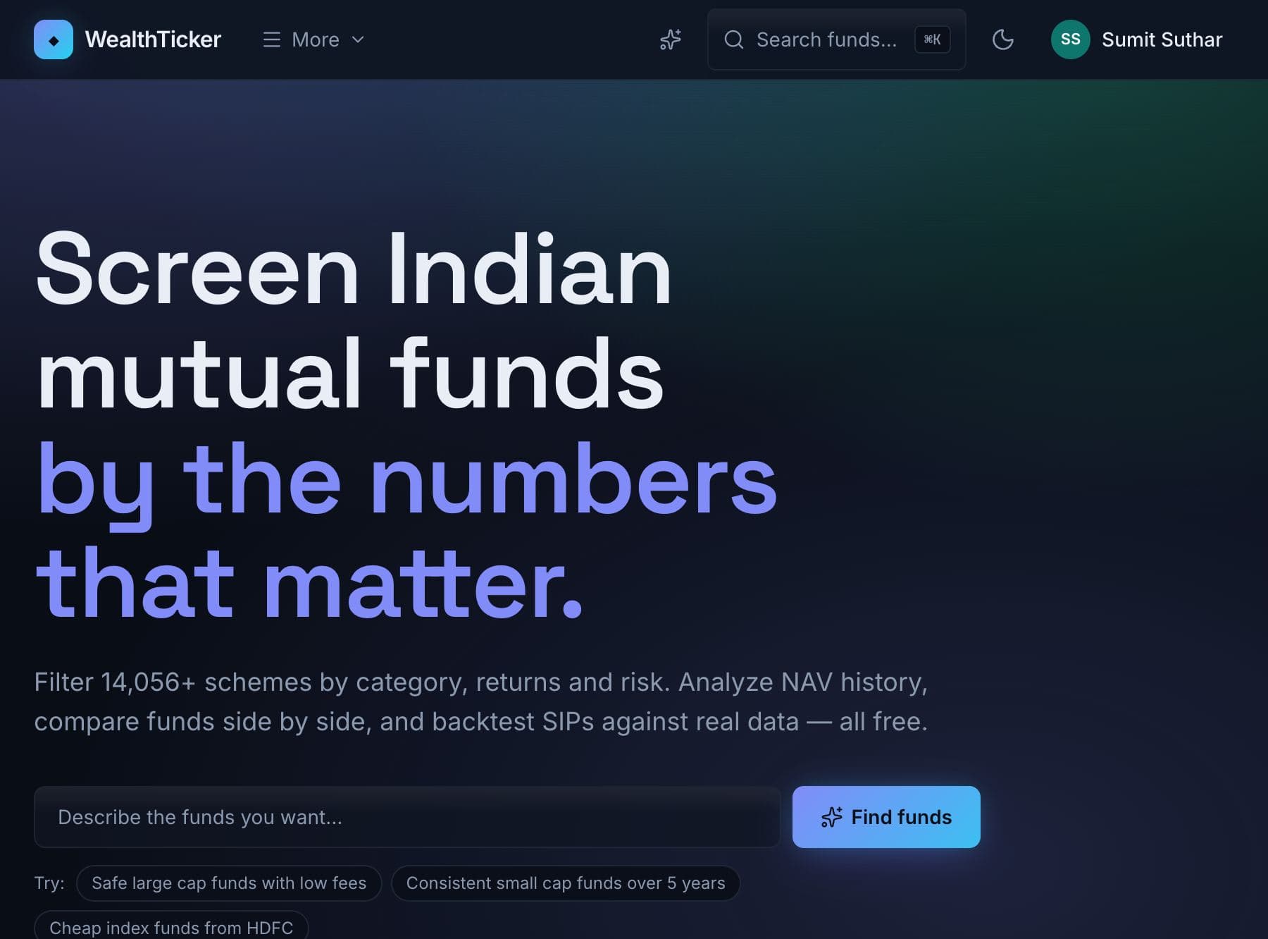 WealthTicker home page